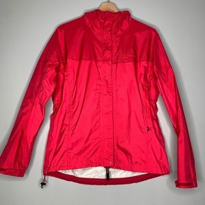 Marmot Bright Pink Precip Raincoat Hood Jacket S
